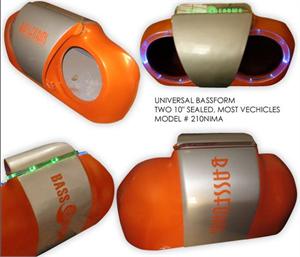 SAATI210NIMA Universal Dual 10 Custom Fiberglass Subwoofer Box w LEDs and Plexiglass