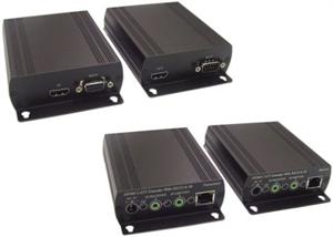 Calrad 40-1093 480P, 720P, 1080P 3D HDMI / 48 Bit DVI EXTENDER over CAT-5E / CAT 6 Video Balun Kit with IR, RS232