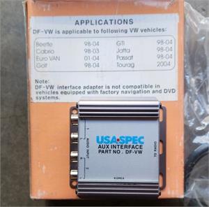 USA SPEC DF-VW Dual AUX RCA Input WIRED Music Interface for 1998 To 2004 VW Factory Radios