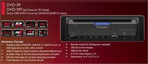 Farenheit DVD-39 In-Dash DVD / MP3 Player with USB and SD Card Slots 32GB