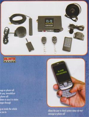 Crimestopper FS-70 Fortress 1 Way GSM Alarm / Keyless Entry System with Cell Phone Notifications