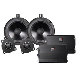 MB Quart MBQJK-STG2AH-1 800 Watt STAGE 2 2007-2018 Jeep Wrangler (JK) Tuned Two Speakers System Upgrade for Aftermarket Source Unit