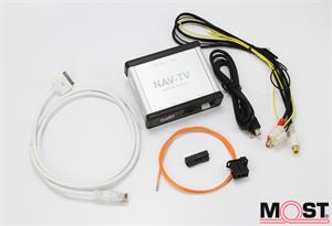 NAV-TV NTV-KIT150 OPi-P with AUX kit adds iPod control and AUX RCA Input to factory fiber optic system in select Porsche vehicles