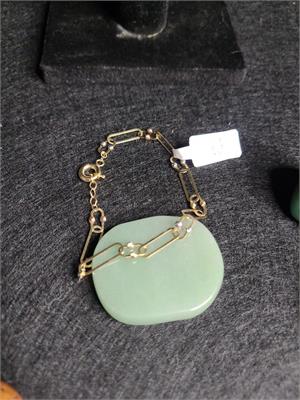 Genuine 18K Gold Paper Clip Bracelet