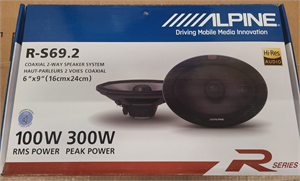 Alpine R-S69.2 R-Series 6x9 2-way 100W RMS Speakers 300W Max (pair)