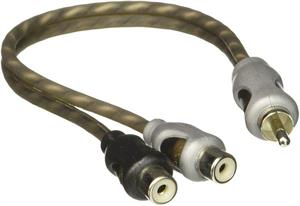 Rockford Fosgate RFIY-1M Twisted Pair Y-Adapter 1 Male To 2 Female