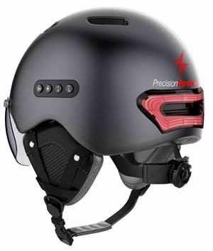 Precision Power SH1-BLK-MT Smart Helmet, Built-in carmera, Bluetooth speakers, Safety Tail Light, Signal Light, Remote
