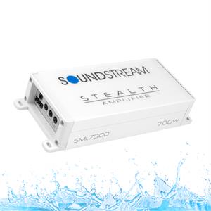 Soundstream SM1.700D Stealth Marine 350W RMS at 2 Ohms Class D Mono Subwoofer Amplifier 700W Max