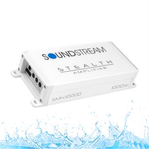 Soundstream SM4.1000D Stealth Marine 4 x 90W RMS at 4 Ohm 4 Channel Class D Amplifier 1000W