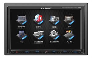Power Acoustik PD-762B 2 DIN 7 Inch Motorized Touch Screen LCD/DVD AV Receiver with USB/SD and Bluetooth