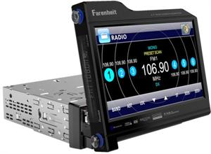 Farenheit TID-831NRB Single Din 8.3 Flip-Up Touch Screen DVD/LCD A/V Receiver with Bluetooth 2.0 / A2DP
