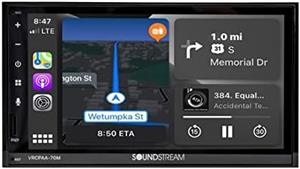 Soundstream VRCPAA-70M 7 Mechless Multimedia Touchscreen with Carplay and Android Auto 4V RCA Outs