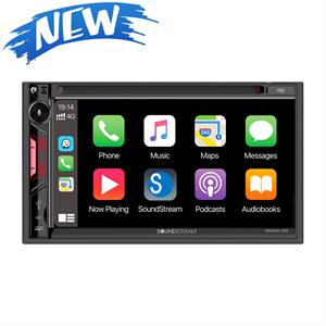 Soundstream VRCPAA-7DR 7 2-DIN DVD Receiver with Apple CarPlay / Android Auto and Bluetooth 4V RCA Outs