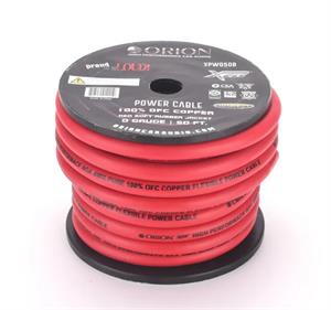 Orion XPW050R XTRPRO 0G 100% OFC 50FT WIRE ROLL - RED