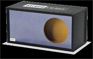 Atrend 10LSVB - Blue 10 Inch Single Vented SPL - Blue Carbon Fiber Custom Subwoofer Box