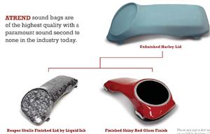 Atrend AFG-SBH Harley Davidson 5.25 - 8 Saddle Bag Replacement Speaker Lids