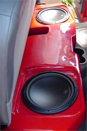 Bassforms BF212RAM 2002 - 2012 Dodge Ram Quad Cab Dual 12 Square / Round Cutout Sealed Custom Fiberglass Subwoofer Box