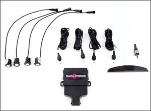 Crimestopper CA-5014 BackStopper LED Digital Top Mount Display Reverse / Backup System with 4 Sensors for Plastic/Metal Bumpers