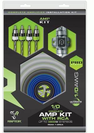 Metra Raptor R5AK-1-0RCA 1 / 0 G 3800 Watt OFC Amplifier Installation Kit with RCA