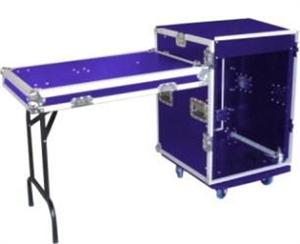 MR DJ CASE-6000 Blue Portable Rack & Coffin Workstation Case 1 Sided