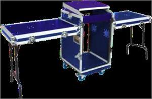 MR DJ CASE-7000 Blue Portable Rack & Coffin Workstation Case 2 Sided