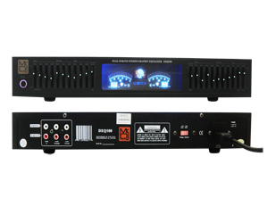 Mr DJ DEQ-500 Dual Band Stereo Graphic Equalizer with 10 Band EQ Blue Leds and Dual Vu Meters Level Monitor