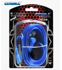 Orion Wired CR5.0B COBALT Blue and Grey Performance Stereo RCA Cable 5m / 16.4 Ft