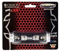 Orion Wired OWFH100HP 0 Gauge Nickel Plated Mini ANL Fuse Holder with 200A Fuse