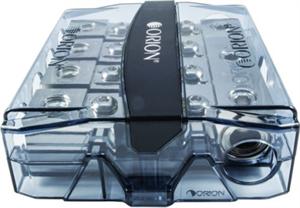 Orion WIred OWFHM30404 3 x 0 Gauge Inputs - 4 x 2/4 Gauge Outputs Nickel Plated Mini ANL Power Distribution Block