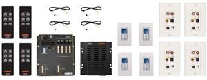 Xantech D5SH4K 4 X 4 4 Source 4 Zone Amplified Wall Mount Audio Distribution Kit