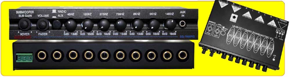 Earthquake EQ7000PXi 18 dB 7 Band Preamp, Eq, Crossover with Aux Input