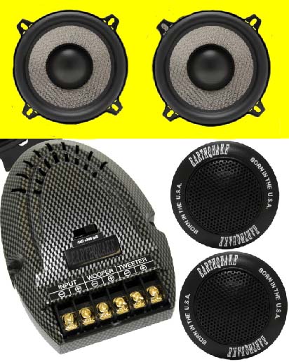 Earthquake FC5.2 Focus 5.25 Inch 2 Way Component Set with PistonMax and lluminated EQ Logo