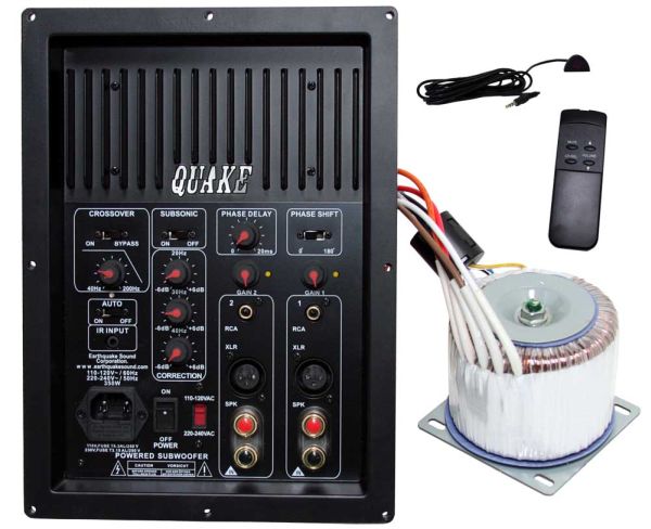 Earthquake IQ-600 350 Watts RMS @ 8 Ohms, 500 RMS @ 2 Ohms Mono Subwoofer Amplifier, XLR Inputs