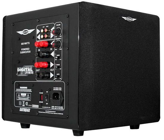 Earthquake MiniMe P10 10 Inch 600 Watt Compact Powered Subwoofer With Passive 10 Inch SLAP Piano Black Laquer Factory B Stock