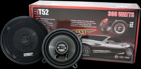 Earthquake T52 TNT 5.25 Inch 2 Way Coaxial Speakers 300W Peak