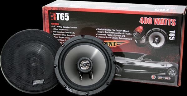 Earthquake T65 TNT 6.5 Inch 2 Way Coaxial Speakers 400W Peak