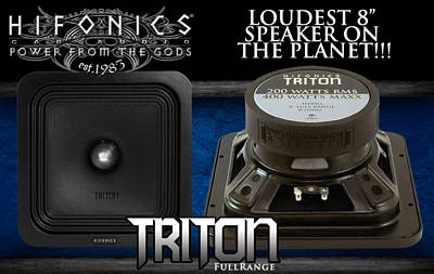 Hifonics Triton HF8SQ 8 Inch 200 RMS 8 Ohm Full Range Speaker Driver