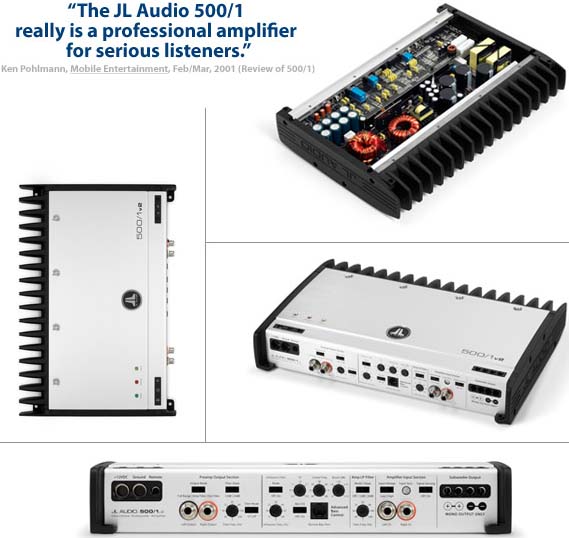 JL Audio 500/1v2 1 Channel 500 RMS Mono AudioPhile Amplifier