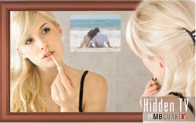 MB Quart SM6036-17 Hidden Reflections Surface Mount Mirror with Vanishing 17 HDTV LCD - 1 Depth