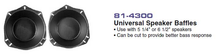 Metra 81-4300 Universal 5.25 Inch Plastic Speaker Baffles 