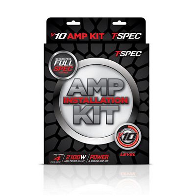 Metra V10-4PK TSPEC 4 Gauge AMP KIT W/ RCA