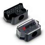Metra V12DB-1144 TSPEC Distribution Black COMPACT 1/0GA IN 4 4/8GA OUT
