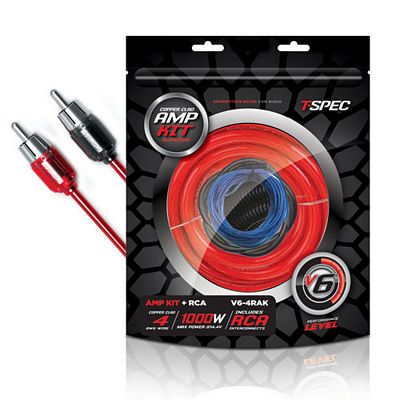 Metra V6-4RAK TSPEC 4 GA AMP KIT W/ RCA CCA