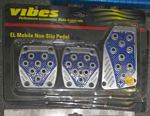 Vibes Blue Neon Glowing Aluminum Pedals Standard Transmission