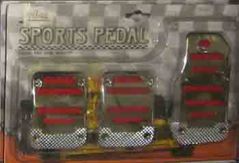 Vibes Chrome/Red Standard Transmission Pedals