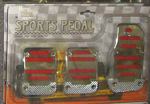 Vibes Chrome/Red Standard Transmission Pedals
