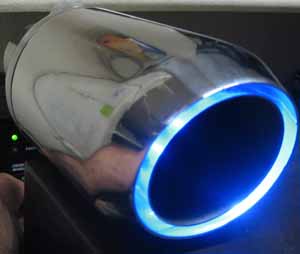 Vibes Blue LED Round Tailpipe Tip