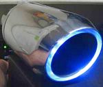 Vibes Blue LED Round Tailpipe Tip