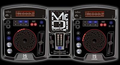 MR DJ CD-MIX800 Pro Mixer with Built-In Dual CD / MP3 Player, Dual SD, Dual USB
