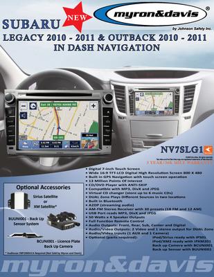 Myron Davis NV7SLG1 7 Inch Subaru Legacy / Outback Vehicle Specific In-Dash Navigation with Bluetooth